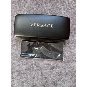 Versace Black Hard Case for Glasses & Sunglasses with Cleaning Cloth